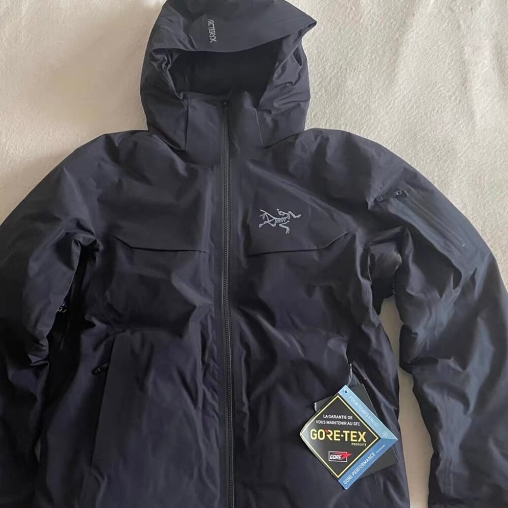 Arc'teryx men's black down jacket, size XL.